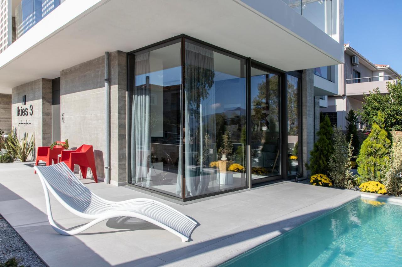 Ikies 3 Modern Eco-Friendly Private Seaview Signature Villas With A Pool Golos Dış mekan fotoğraf