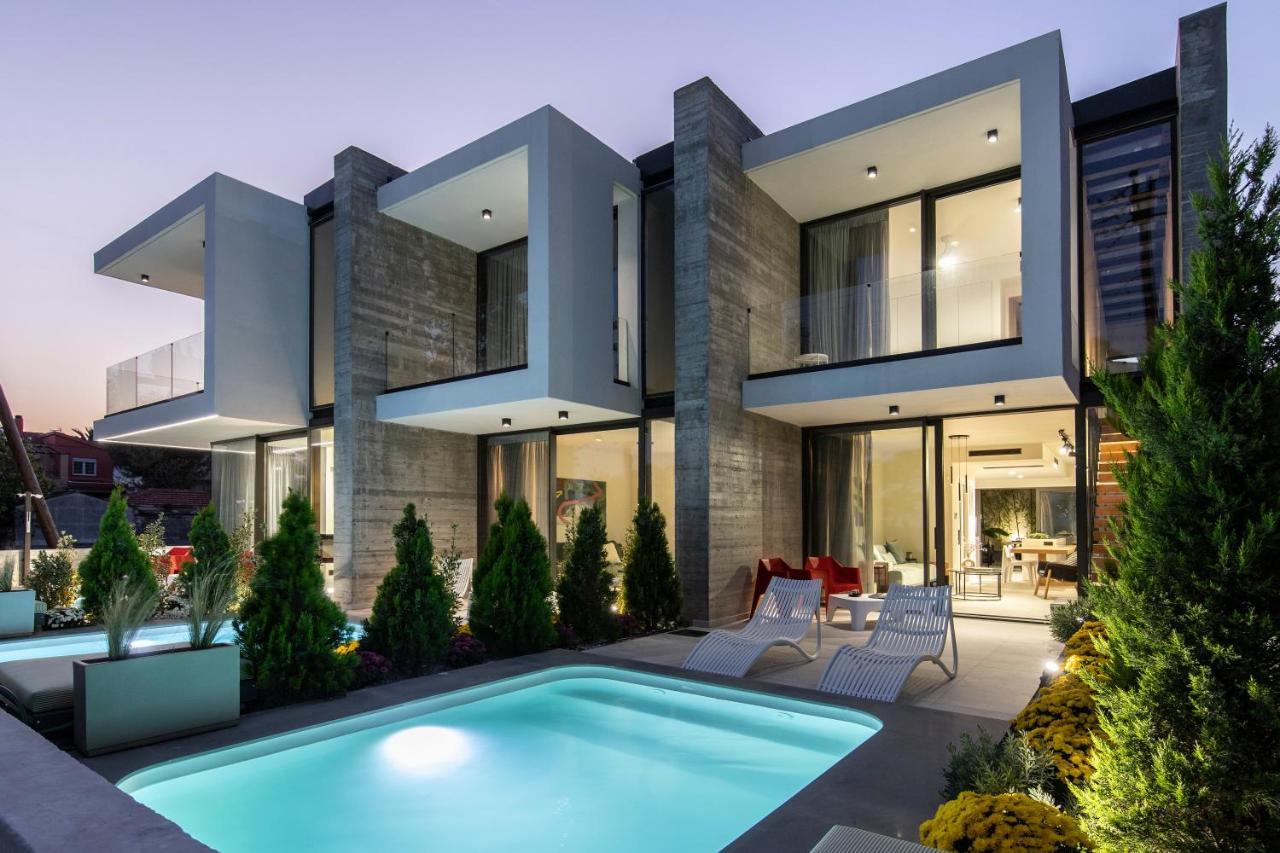 Ikies 3 Modern Eco-Friendly Private Seaview Signature Villas With A Pool Golos Dış mekan fotoğraf